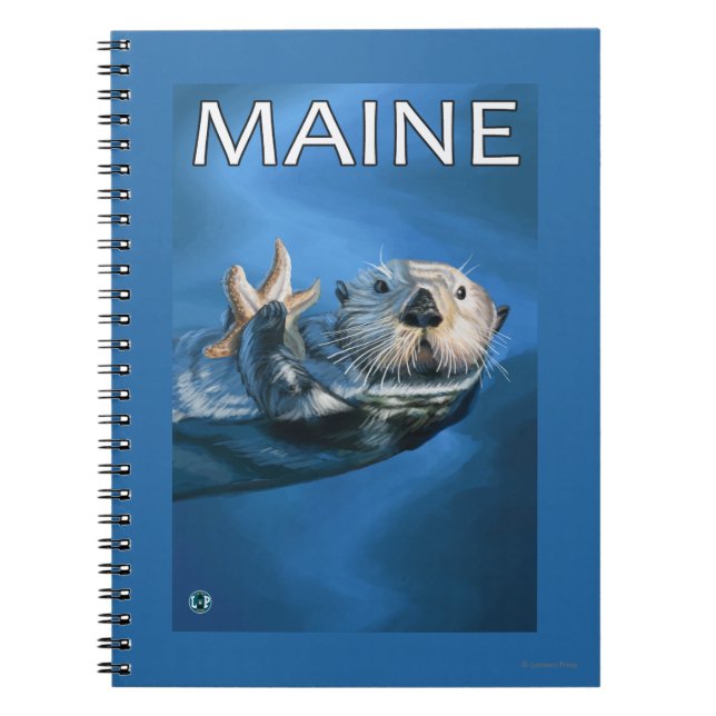MaineSea Otter Scene Notizblock (Vorderseite)