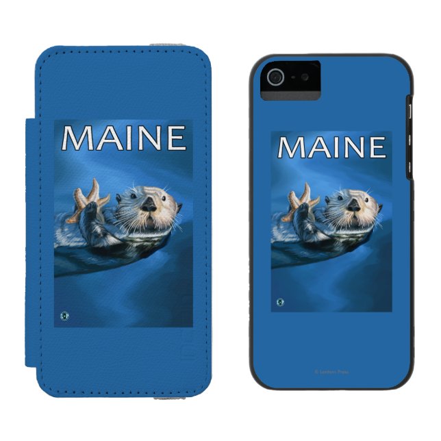 MaineSea Otter-Szene Incipio iPhone Geldbeutel-Hülle (Seite an Seite)