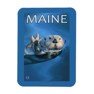 MaineSea Otter-Szene Magnet