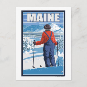MaineSkier Admiring View Postkarte