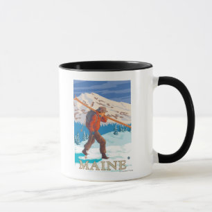 MaineSkier tragende Skis Tasse