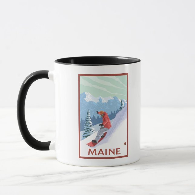 MaineSnowboarder-Szene Tasse (Links)