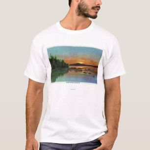 MaineSunset Ansicht über kahlen Berg T-Shirt