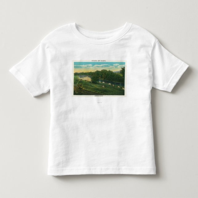 MaineView der Kühe heimwärts gesprungen Kleinkind T-shirt (Vorderseite)
