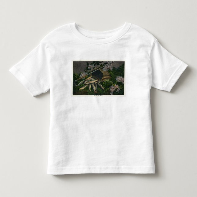 MaineView eines Nizza Fanges von Maine-Seeforelle Kleinkind T-shirt (Vorderseite)