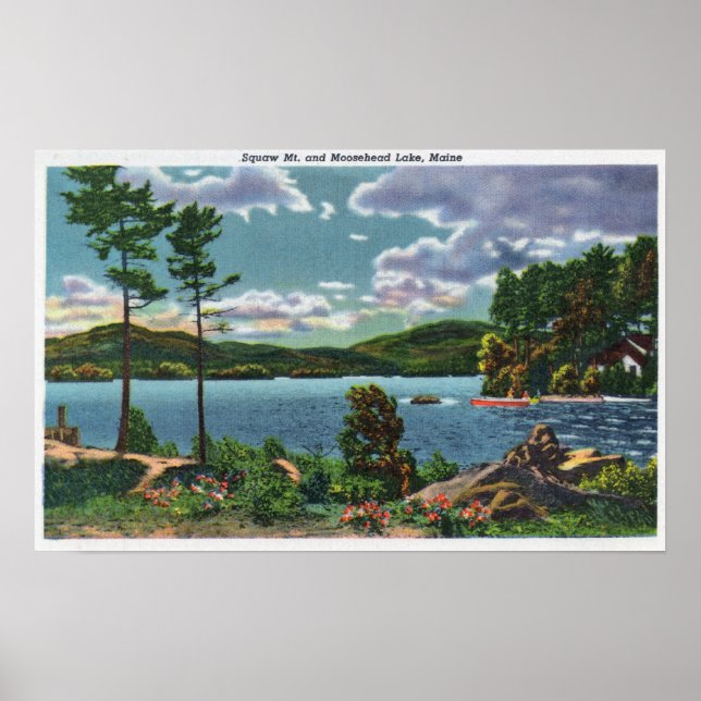 MaineView von Squaw Mountain und Moosehead Lake Poster (Vorne)
