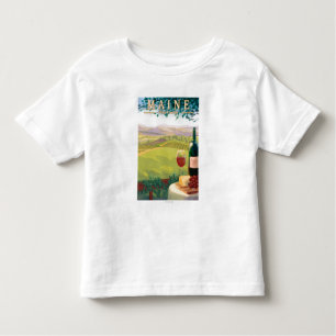 MaineWine Land-Szene Kleinkind T-shirt