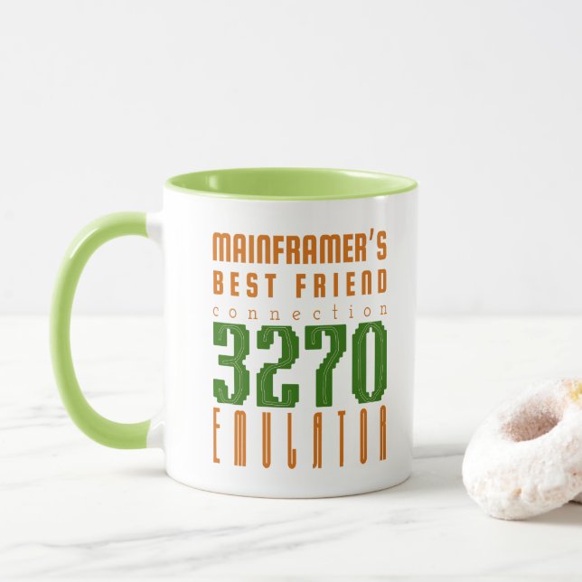 Mainframe-Computer 3270-Emulator Tasse (Mit Donut)