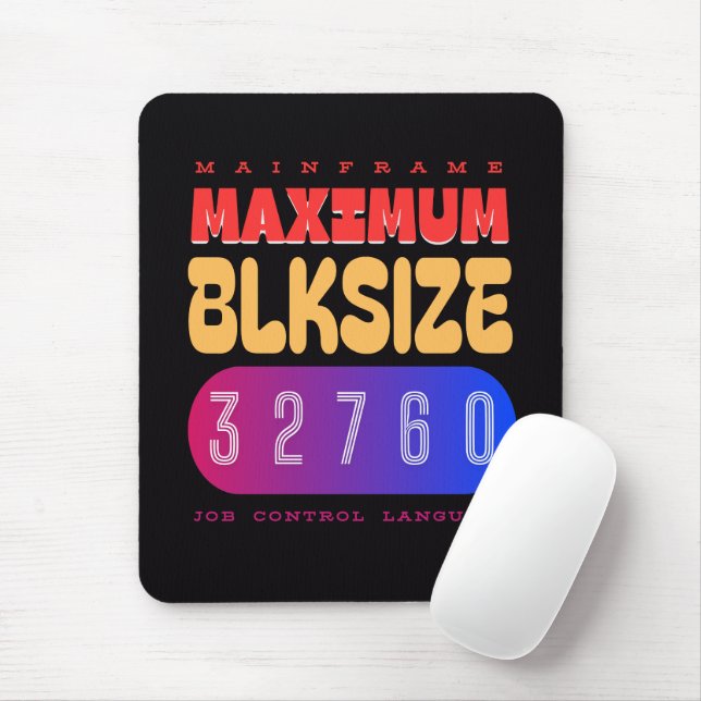 Mainframe Job Control Language (JCL) Maximum Block Mousepad (Mit Mouse)