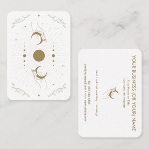 Mains avec Moons Tarot Carte de visite psychique