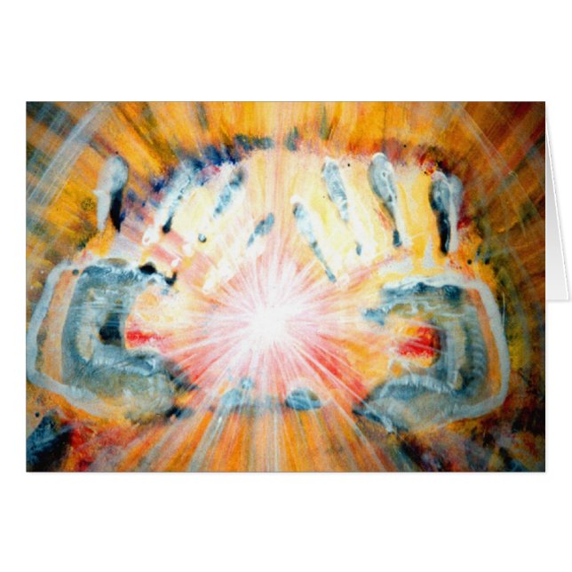 Mains de guérison et croix de force (Devant horizontal)