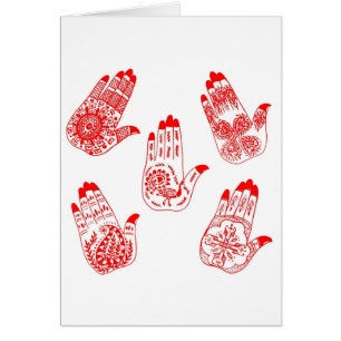 Mains de tatouage au henné noir