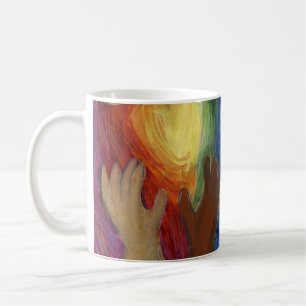 Mains et Coeur Diversité Coeurs Aimer Mugs Café