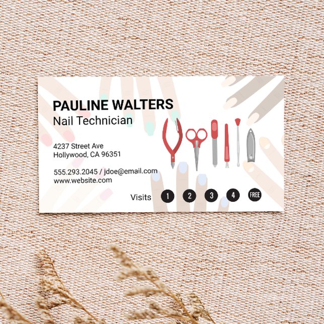 Mains manucurées | Cartes de fidélité (Créateur téléchargé)