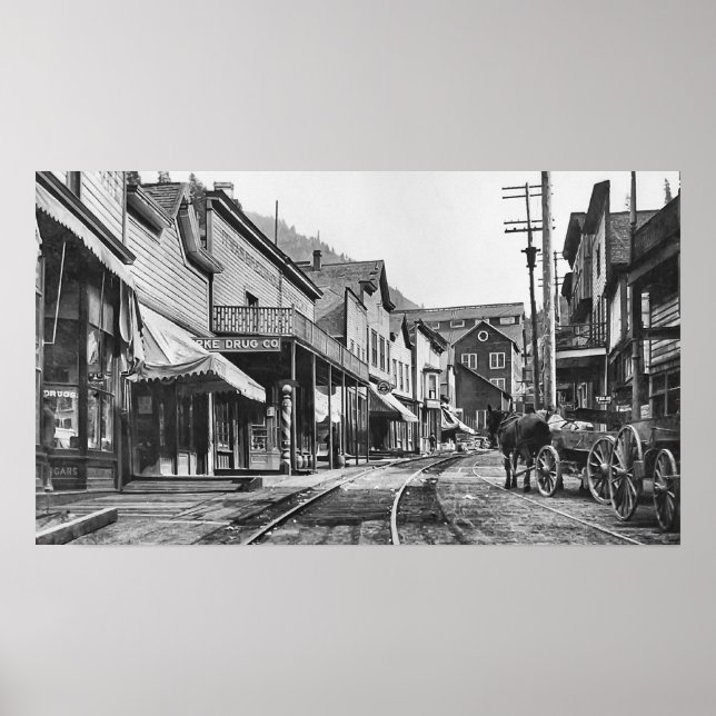 Mainstreet Burke Ghost Town - Idaho Poster (Vorne)