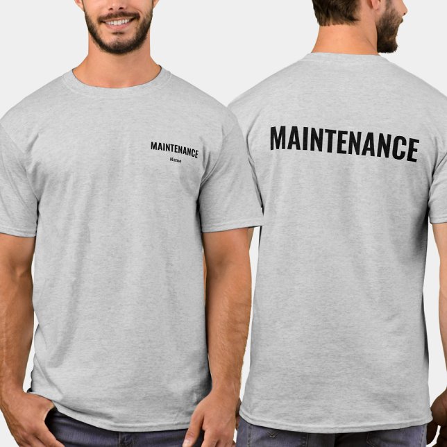 Maintenance Staff Shirt Personalized Name (Von Creator hochgeladen)