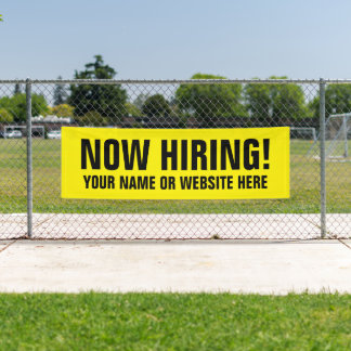 Maintenant en recrutement grande bannière extérieu