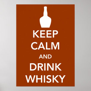 Maintenez affiche calme et de boissons de whiskey
