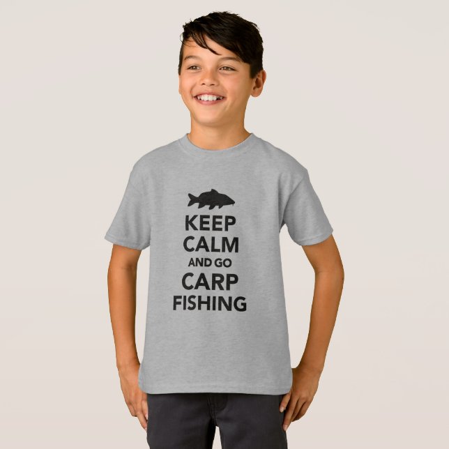 "Maintenez calme et allez T-shirt de pêche de (Devant entier)