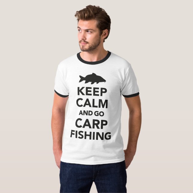 "Maintenez calme et allez T-shirt de pêche de (Devant entier)