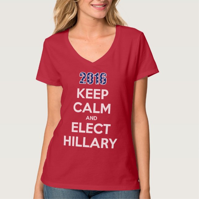 Maintenez calme et élisez le T-shirt 2016 de (Devant)