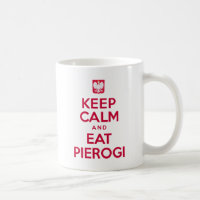 Maintenez calme et mangez la tasse de Pierogi