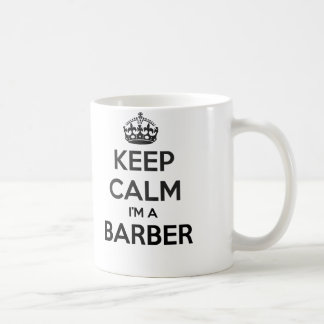 Maintenez calme je suis tasse de blanc de coiffeur