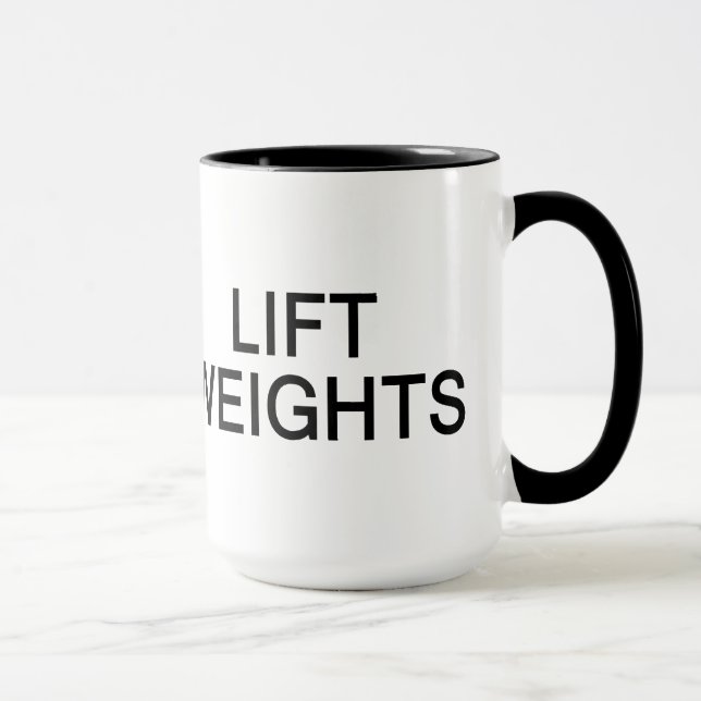 Maintenez tasse calme et d'ascenseur de poids - (Droite)