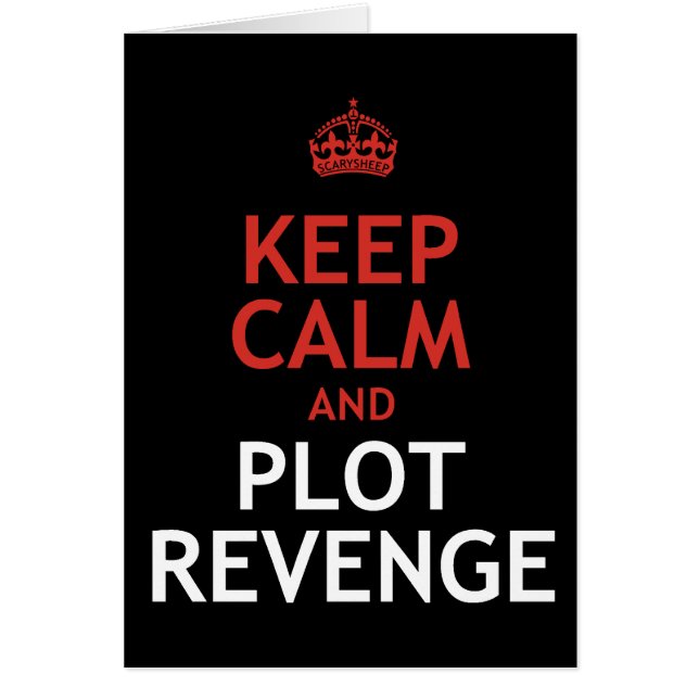 Maintenez vengeance calme et de complot (Devant)
