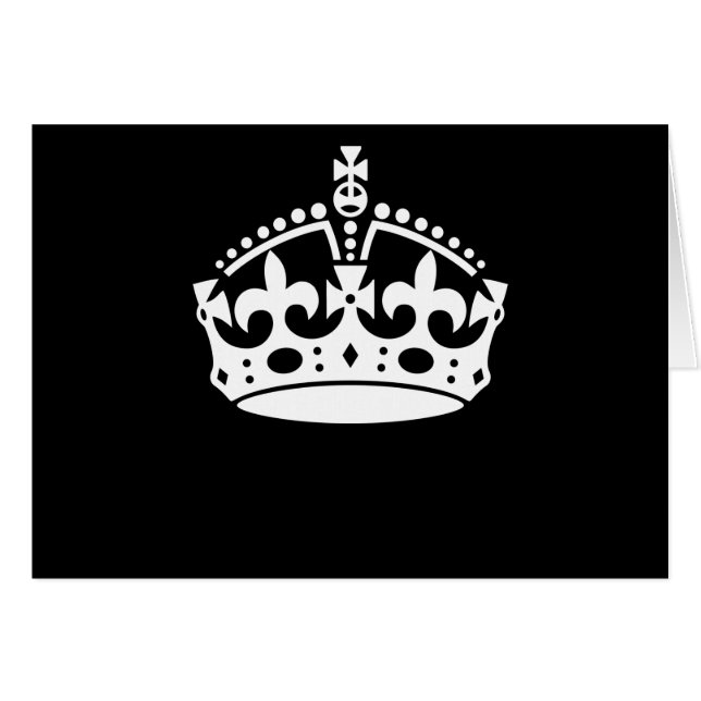 MAINTENIR LE SYMBOLE DE LA COURONNE CALME en noir (Devant horizontal)