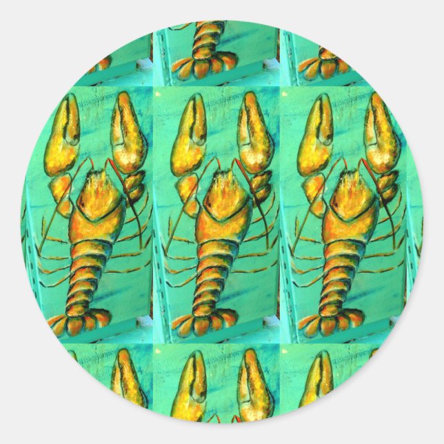 maintenir les homards sur autocollant vert (Devant)