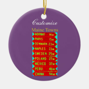 Maintown Sign Thunder_Cove Keramik Ornament
