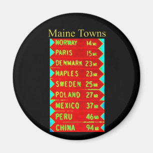 Maintown Sign Thunder_Cove Magnet
