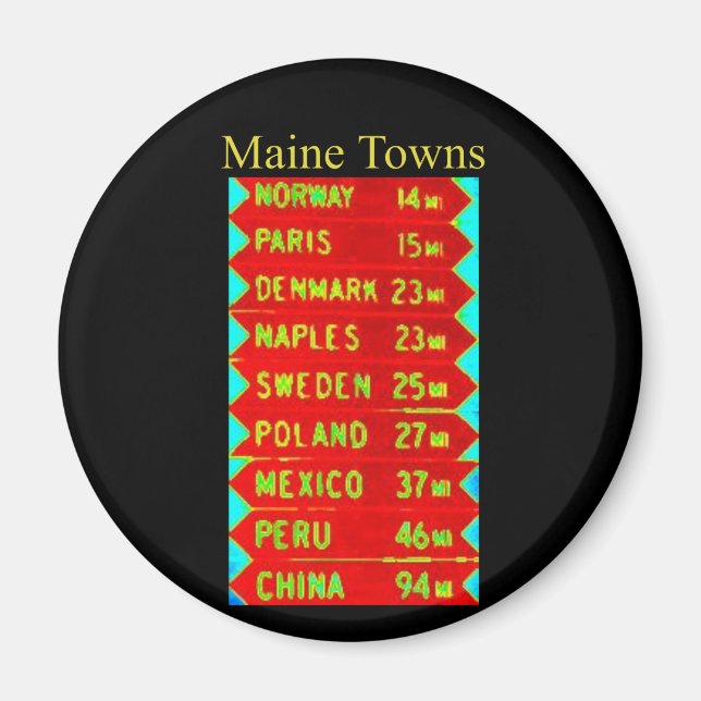 Maintown Sign Thunder_Cove Magnet (Vorne)