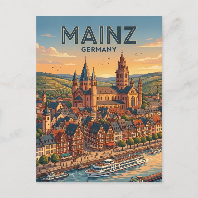 Mainz Deutschland Postkarte (Vorderseite)