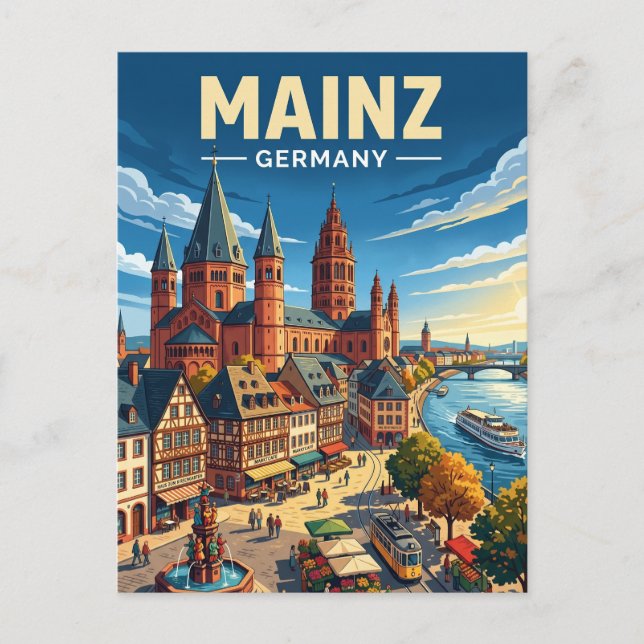 Mainz Deutschland Postkarte (Vorderseite)