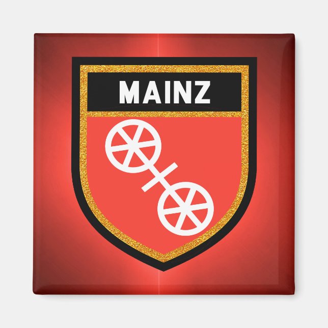 Mainz-Flagge Magnet (Vorne)