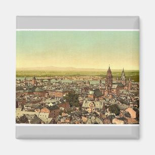Mainz, Richtung Rhein, Rhein, Deutschland magni Magnet