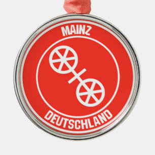 Mainz Round Emblem Ornament Aus Metall