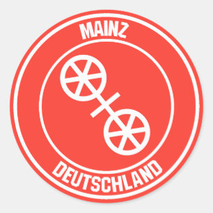 Mainz Round Emblem Runder Aufkleber