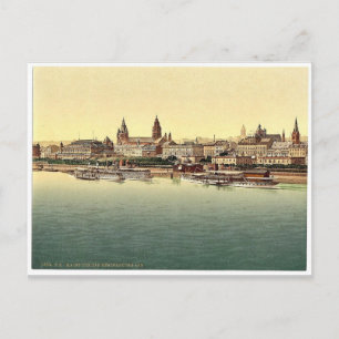 Mainz, von Rheinbrücke, der Rhein, Deutschland mag Postkarte