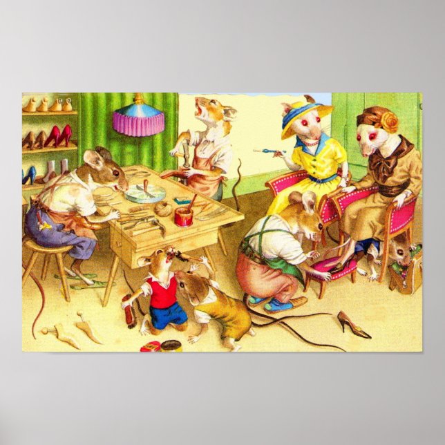 Mainzer-Mäuse-Kugeln und Schuhdrucke Poster (Vorne)