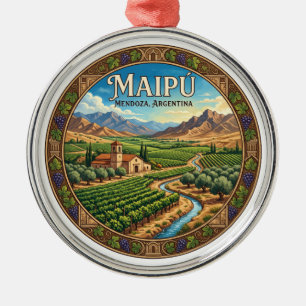 Maipú-Weinberge Argentinien Ornament Aus Metall