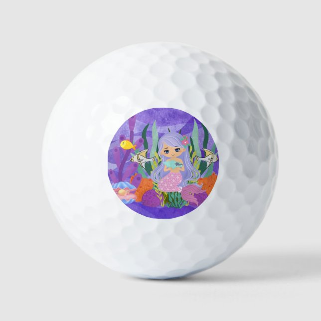 MAIRMAID IN DER OZEANISCHEN Wasserflasche Golfball (Vorderseite)
