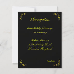 Mairy Tale in Black Empfang Card (schwarz) Einladung