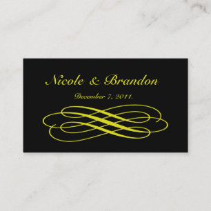 Mairy Tale in Black Wedding Website Card Begleitkarte
