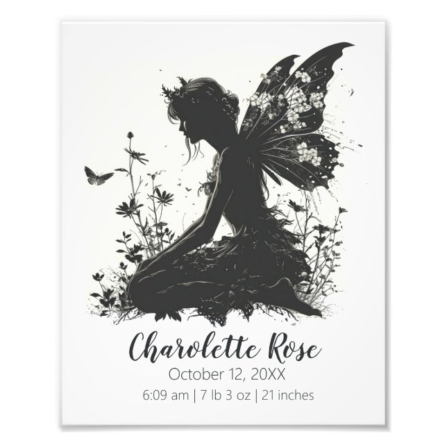 Mairytale Baby Duschgeschenk | Birth Stats Poster (Vorne)