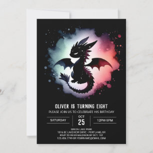 Mairytale Dragon Geburtstag individuell anpassbar Einladung