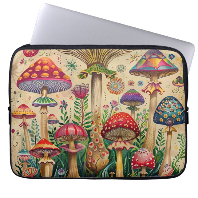 Mairytale Mushrooms Laptopschutzhülle (Vorderseite)