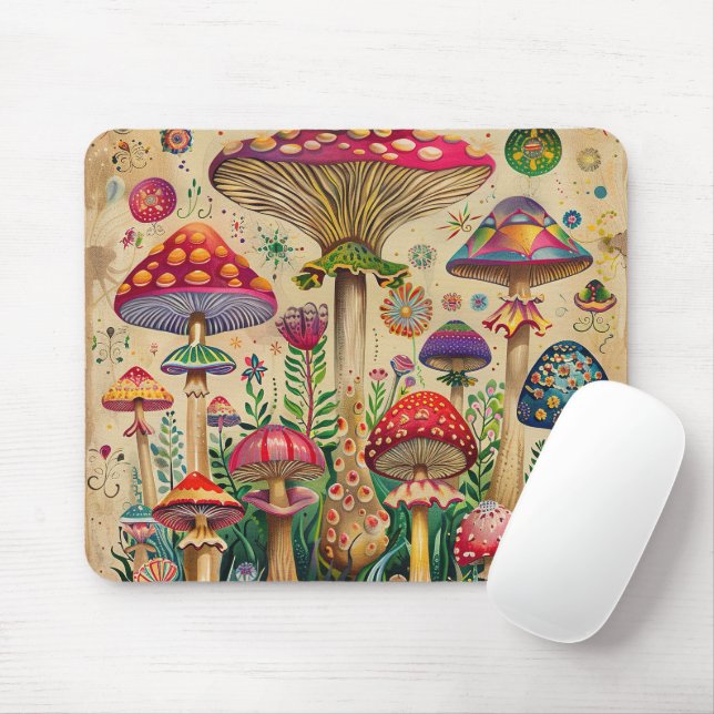 Mairytale Mushrooms Mousepad (Mit Mouse)